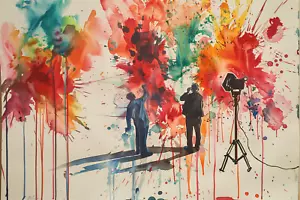 IMPRESIÓN ARTÍSTICA EN LIENZO "PELÍCULA DE ACCIÓN" 18X24" o 24X36" LISTA PARA COLGAR PELÍCULA HOLLYWOOD - Imagen 1 de 2