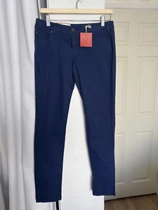 NWT Mossimo Supply Women Blue Skinny Pant Lower Waist Straight Hip Cotton Size 7 - Picture 1 of 23