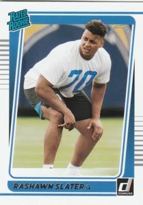 2021 Donruss Rashawn Slater Rated Rookie #332 Chargers - Picture 1 of 2