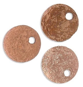 20 PRECIOSA CZECH GLASS TEXTURED ROUND LENTIL BEADS + ONE HOLE, GOLD, 6 MM - Picture 1 of 3