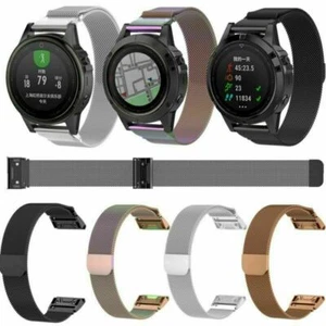 Cinturino Orologio Metallo Magnetico Milanese 20/22/26mm per Garmin Fenix 5 5S 5X HYA - Foto 1 di 16