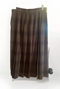 Vintage David Brooks Wool Plaid A-Line Pleated Skirt Women’s Sz 12 Made In USA - Picture 1 of 6