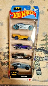 2025 Hot Wheels Batman Diecast Cars / 5 Pack Chrome Batmobile / DC Comics / NEW - Picture 1 of 2