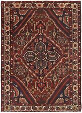 Rusty Red Vintage Floral Design 4'6X6'5 Boho Style Oriental Rug Handmade Carpet