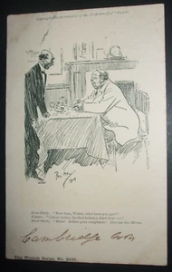 Serie de llaves cómicas Phil May 1903 de Punch Undivided Back DEVILLED KIDNEYS - Imagen 1 de 1