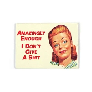 Retro DON'T GIVE A SH*T Joke Funny Humorous Gift Birthday Office FRIDGE MAGNET - Picture 1 of 2
