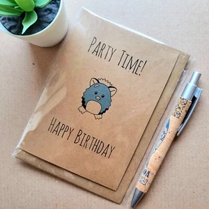 Tarjeta de cumpleaños Furby década de 1990 - Imagen 1 de 3