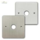 Blende/Platte aus Edelstahl oder Aluminium für Klingel-Taster-Knopf, 86x86mm