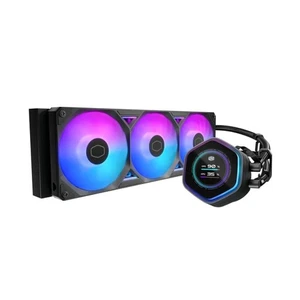 COOLER MASTER DISSIPATORE A LIQUIDO ATMOS II, 2X120MM ARGB, KIT LCD INCL, NERO - Foto 1 di 1