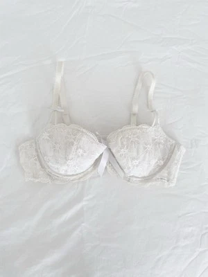 Sujetador/bralette vintage la senza blanco lazo cinta encaje floral coqueta y2k lindo ♡ Foto 1 de 3