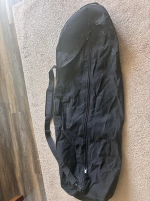 Large Canvas Duffle Bag/ Black/with Strap - Image 1 of 4