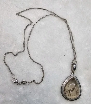 James Avery Sterling Silver Necklace & Rutilated Quartz Pendant Set 925 India... - Image 1 of 4