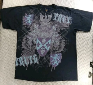 T-shirt maglietta albero nera XL stampa grafica Y2K - Foto 1 di 16