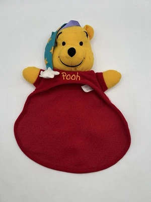 Mattel Vintage Winnie Pooh Lovey Franela Roja Manta de Seguridad Gorra Estrella Disney Foto 1 de 4