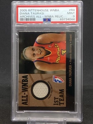 2005 Rittenhouse WNBA Archives Relic #R4 Diana Taurasi PSA 9 Mint Pop 2 - Image 1 of 2