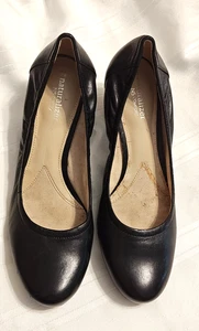 Naturalizer ~ N5 Comfort ~ Zapatos de cuero para mujer ~ Talla 9M ~ Negro 2" Tacón Usado en Excelente Condición - Imagen 1 de 11