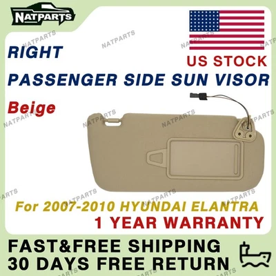 Parasol pasajero derecho con luz para Hyundai Elantra 2007-2010 852202H1614W Foto 1 de 4