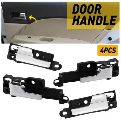 4x Manijas de puerta delantera y trasera izquierda y derecha para Ford Fusion Milan Lincoln Zephyr Foto 1 de 4