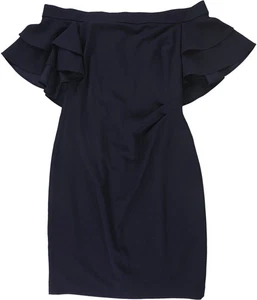 Ralph Lauren Womens Ruffled Off-Shoulder Dress - Picture 1 of 6