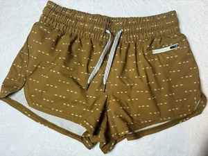 Vuori Clementine hellbraun Pfeildruck Kordelzug Sportshorts Damengröße XS - Bild 1 von 5