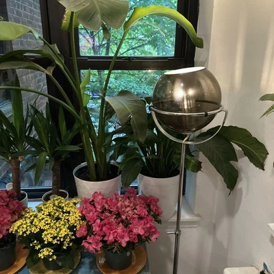 Vintage MCM Frank Ligtelijn RAAK Smoke Glass Globe 2000 1960s Floor Lamp - Image 1 of 4