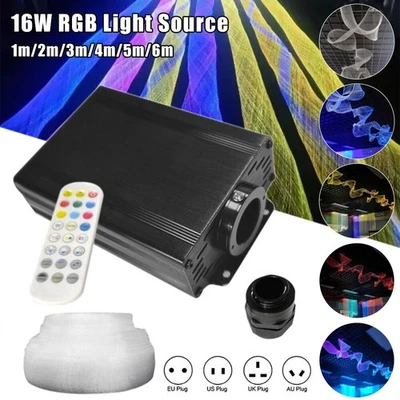 RGB 光纤 LED 闪烁窗帘 装饰 DIY 天花板网 树灯 全新 — 第 1/4 张图片