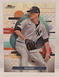 2025 Topps Finest Baseball Max Fried #129 poco común, refractor de tablero de ajedrez - Imagen 1 de 2