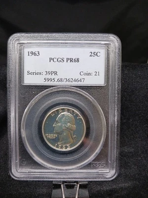 1963 PCGS PR68 Washington Quarter Coin - Image 1 of 4