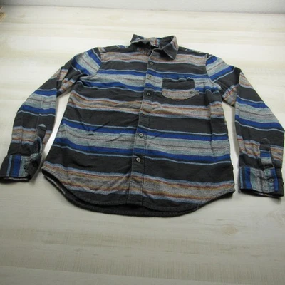 Vans Shirt Mens Small Black Gray Blue Purple Button Up Flannel Outdoor - Image 1 of 4