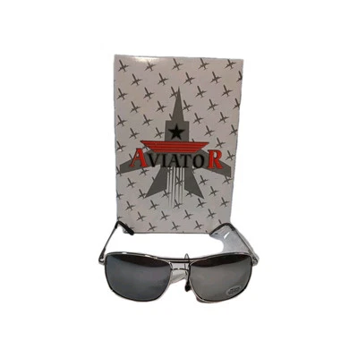 Nuevo con etiquetas Gafas de sol Pyramid Pilot Aviator PC Lente Protección UV Spring Temple Negras Foto 1 de 4