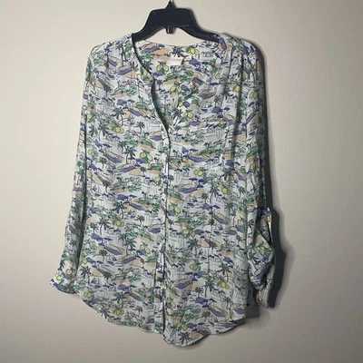 Zac And Rachel Vacation Beach Italy Button Down Shirt Size XL - Image 1 of 4