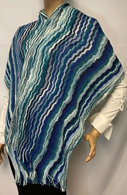 MISSONI Bufanda de Lana ZigZag en Verde Multi SC13W0U3327 0005 35X200 NUEVO  Foto 1 de 4