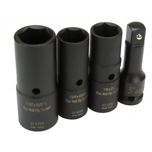 4 Piece SAE Socket Set - Deep & Shallow - Thin Wall - Carlyle Hand Tools - Picture 1 of 2
