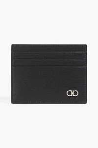 NEU FERRAGAMO Gancini Kartenetui aus genarbtem Leder Damen SCHWARZ/100 % AUTHENTISCH - Bild 1 von 5