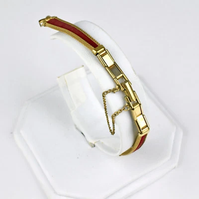 Correa de reloj Art Deco enchapada en oro 10K JB Jacoby Bender de colección para damas Foto 1 de 4