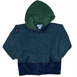 Vtg 90s Kids Gymboree Hip Hop Style Hoodie Button Jacket Large a15 - Picture 1 of 4