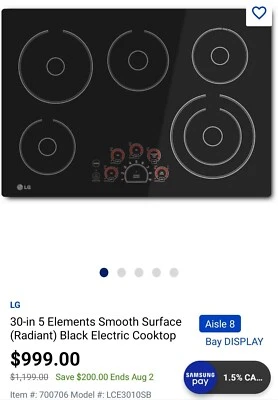 LG LCE3010SB 30 pulgadas Estufa eléctrica de superficie lisa Foto 1 de 4