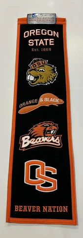 Oregon State Beavers NCAA Winning Streak Embroidered Heritage Banner! Cover