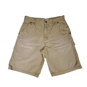 Timberland Mens Size 34 Tan Pocket Cargo Shorts Cotton Beige Khaki Casual - Picture 1 of 12