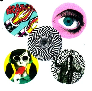POP ART. 5 STICKERS. OP-ART, MOD, - Picture 1 of 1