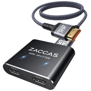 Hdmi Splitter 4k 1x2 Hdmi Display Duplicate/mirror Screens Aluminum Hdmi Splitte - Picture 1 of 9