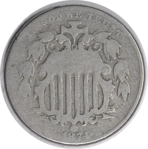 1874 Shield Nickel DDO FS-104 G Uncertified Cover