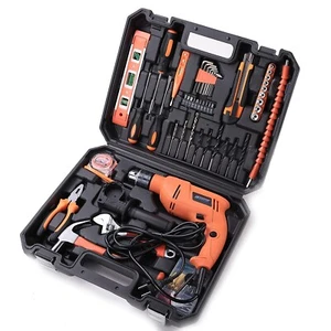 Powerful Impact Drill Machine Cum Screwdriver Kit 13mm Chuck with 115 Pieces Too - Bild 1 von 5
