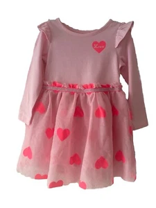 Toddler Girls Valentines Day Heart Tulle Dress Cat & Jack Pink 2T - Picture 1 of 7