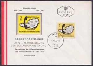 Austria. 1972 (#1409), Automation of Telephone Traffic in Austria, FDC - Picture 1 of 1