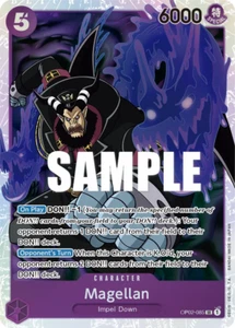 One Piece Paramount War Magellan Súper Raro OP02-085 Casi Como Nuevo Inglés - Imagen 1 de 1