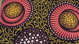 African Ankara 100% Cotton Print for Dress Making & Craft 6 Yards - Brown & Pink - Picture 1 of 1