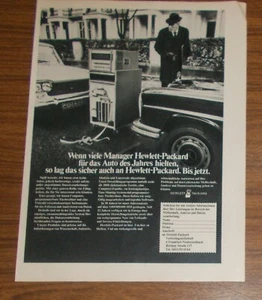 Seltene Werbung HEWLETT PACKARD - Das Auto des Jahres 1970 - Bild 1 von 1