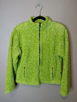 Negro Diamante Mujer M Polar Chaqueta Verde Cuello Cremallera Manga Larga Bolsillos con Cremallera Foto 1 de 4