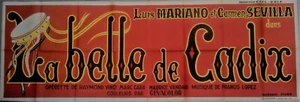 LA BELLE DE CADIX RAYMOND BERNARD LUIS MARIANO CARMEN SEVILLA MOVIE POSTER - Picture 1 of 1